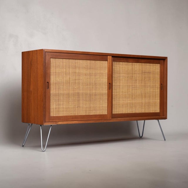 Borge Mogensen for Karl Andersson & Soner Teak Cane Front Cabinet For Sale - Image 6 of 11