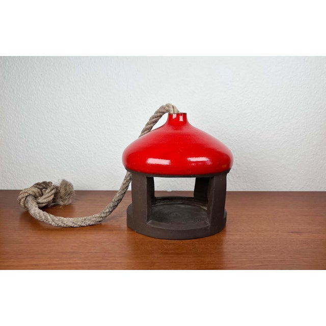 Mid-Century Modern Mid-Century Modern Danish Studio Pottery Bird Feeder House from Abbednæs Potteri, 1960s For Sale - Image 3 of 15