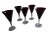 Dark Red Glasses from Verrerie de Biot, 1960s, Set of 5 For Sale