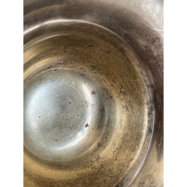 Empire Silver Co Silverplate Footed Serving Bowl With Greek Key Handle For Sale - Image 10 of 11