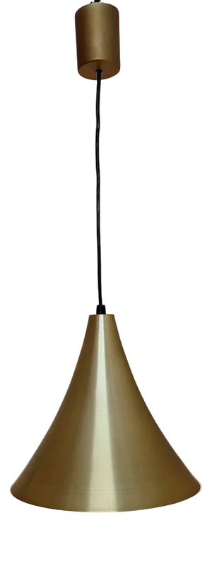 Vintage Ceiling Lamp with Funnel-Shaped Aluminum Shade, 1970s