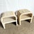 Late 20th Century Boho Chic Coastal Rattan Wicker Waterfall Side Tables/Nightstands - A Pair For Sale - Image 5 of 10