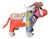 Gucci Horse Ribbons Vintage Silk Scarf Prosperous Bull For Sale