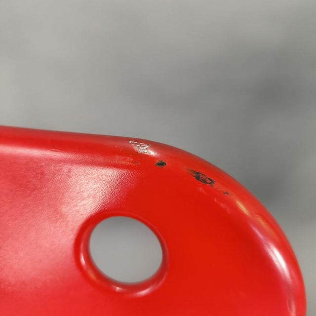 Red Omstak Chairs by Rodney Kinsman for Bieffeplast, 1970s, Set of 6 For Sale - Image 8 of 12