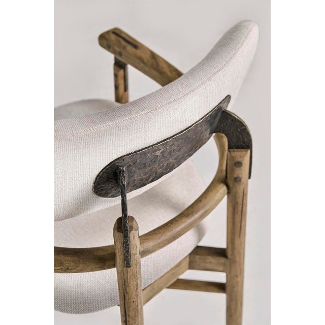 Not Yet Made - Made To Order Modern Rustic Upholstered Armchair For Sale - Image 5 of 8