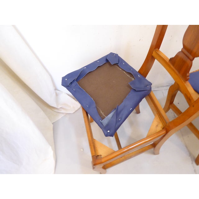 Early 20th Century Vintage Italian Sidechairs - Set of Four For Sale - Image 5 of 6