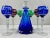 Mid-Century Modern Rare Murano Glass Decanter in Cobalt Blue With Jewel-Tone StemGlasses Set, 7 PCS For Sale - Image 3 of 18