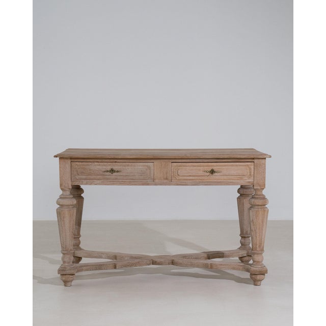 19th Century France Antique White Wood Console Table For Sale - Image 4 of 11