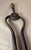 Antique 18th Century Wrought Iron Turned Brass English Fireplace Tongs Tool 26 For Sale - Image 4 of 9