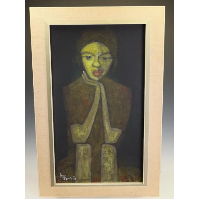 Harry Charles Tim Neo-Expressionist Acrylic Painting ‘In Thought’ Portrait, 2026 This captivating and deeply atmospheric...