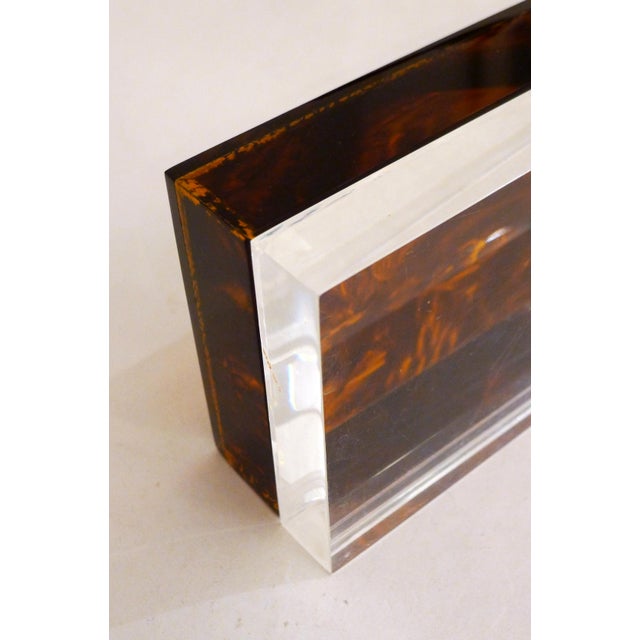 Jewelry Box in Faux Tortoiseshell and Acrylic Glass by Philippe Cheverny, 1970s For Sale - Image 10 of 18