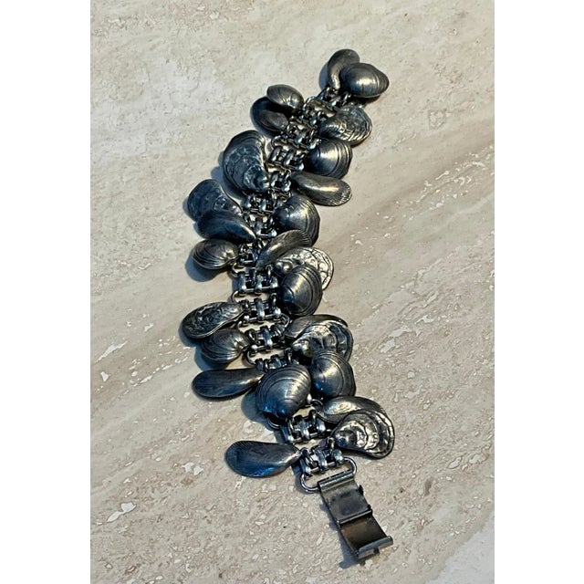 Vintage Napier Eugene Bertolli Clam Shell Bracelet For Sale - Image 11 of 11