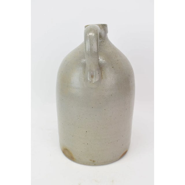Antique 1800s Reidinger & Caire Ny Stoneware Salt Glazed Cobalt Pottery Jug Vase For Sale - Image 4 of 10