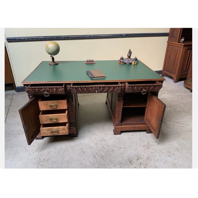 Antique Gründerzeit Desk, 1880 For Sale - Image 6 of 13