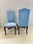 Louis XV Dining Chair in Blue Upholstery For Sale - Image 6 of 11