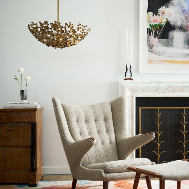 Contemporary Tobacco Primrose Garden Floral Dish Light For Sale - Image 3 of 10