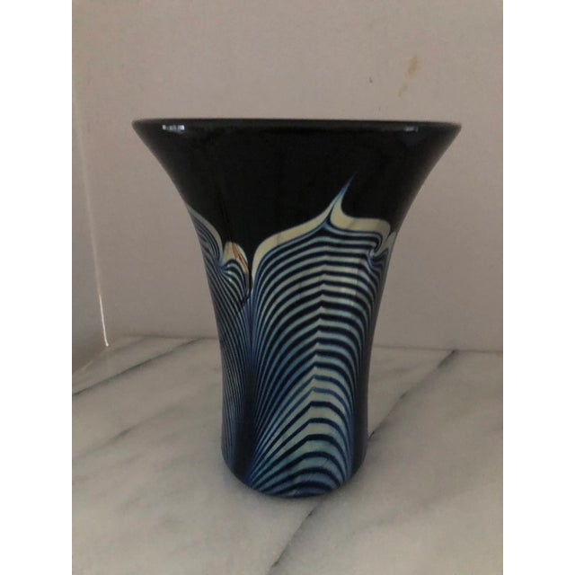 1980s Correa Studios Iridescent Flared Vase For Sale - Image 11 of 13
