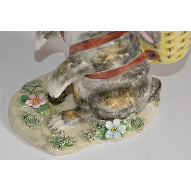 Italian Collectible Handmade Rabbit Bunny Animal Ceramic Figurine Arts & Crafts For Sale - Image 9 of 14