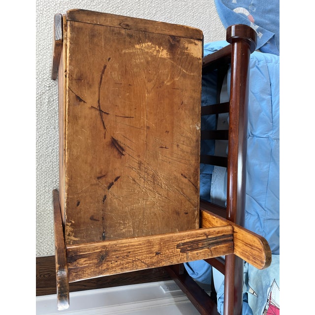 Early American Primitive Antique Wooden Quilt/Blanket Box Chest For Sale In Tampa - Image 6 of 10