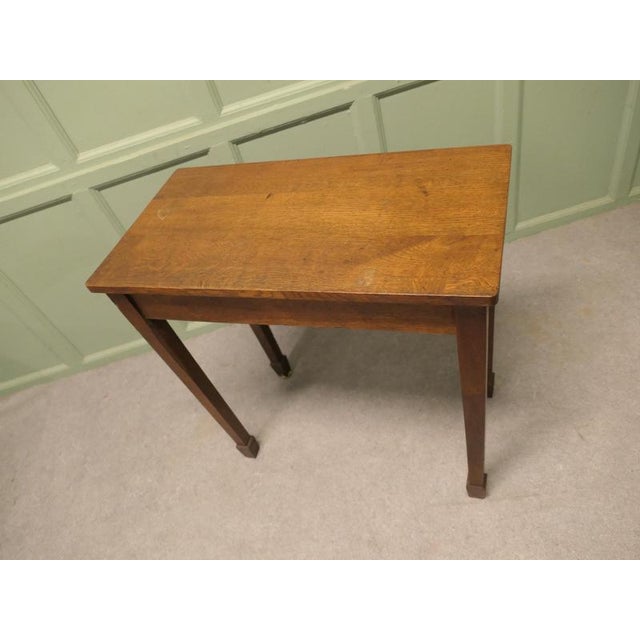Arts and Crafts Oak Occasional Side Table, 1890s For Sale - Image 6 of 8