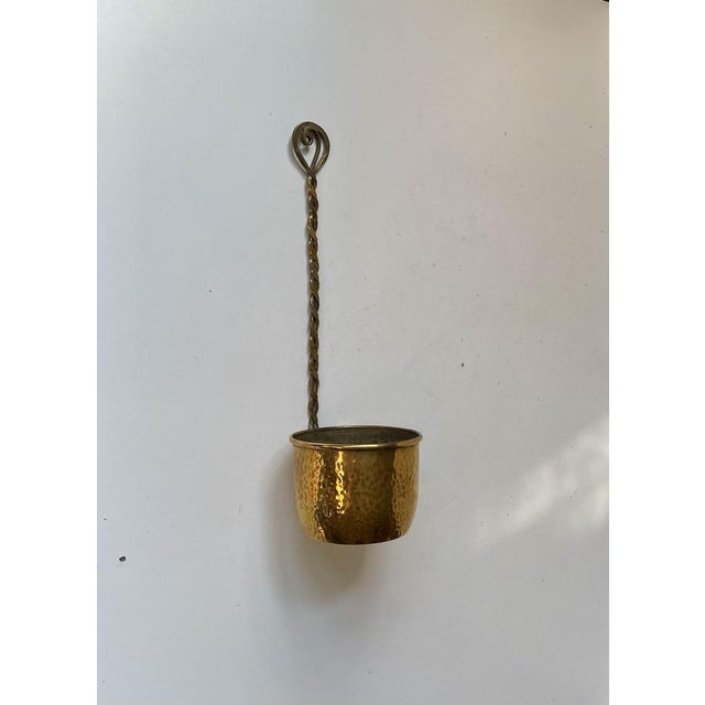 Art Deco Wall Hung Brass Planter from Cawa Denmark, 1930s For Sale - Image 3 of 11