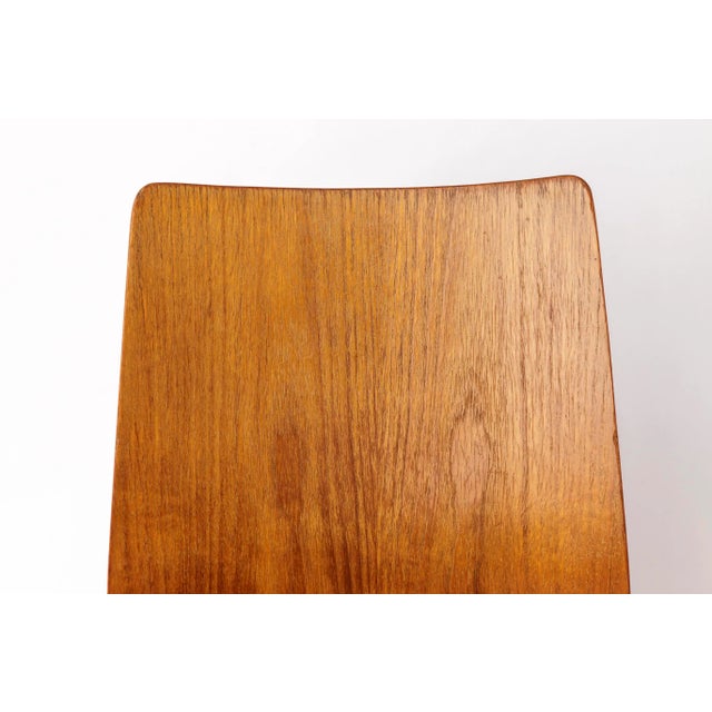 1970s Vintage German Teak and Metal Stacking Chair, 1970s For Sale - Image 5 of 9