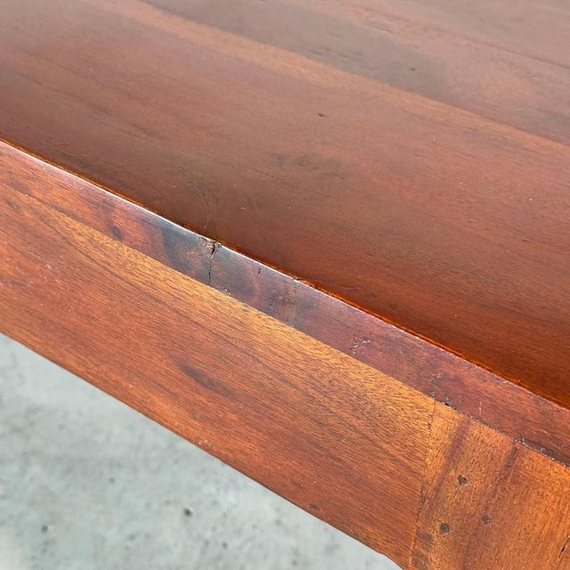 Minimalist Sculptural Walnut Bench, Italy 1970s For Sale - Image 12 of 18