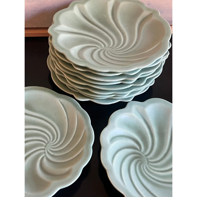 Arthur Percy Designed Swedish Plate Set by Gelfe, C. 1940's For Sale - Image 10 of 12