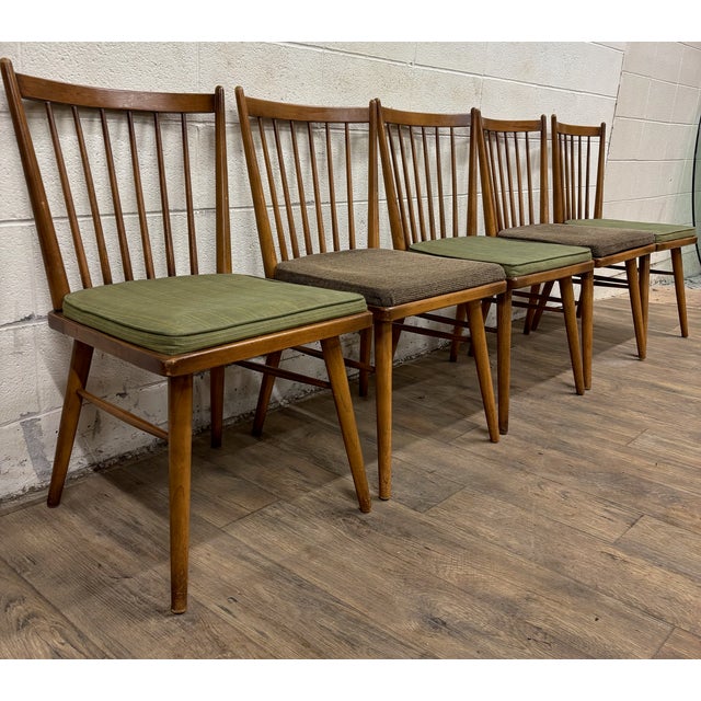 Vintage Mid Century Modern MCM Conant Ball Style Dining Side Chairs - Set of 5 For Sale - Image 10 of 13