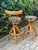 1950s Mid-Century Swivel "Spiral" Leg Rattan & Brass Barstools,- Set of 2 For Sale - Image 11 of 15