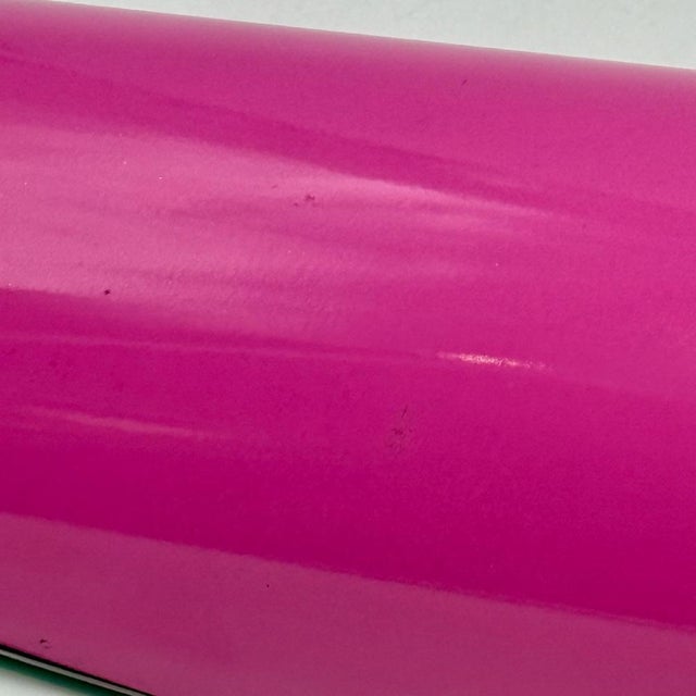 Pink Italian Pop Lipstick Table Mirror in Fuchsia Plastic by Rodolfo Bonetto, 1970s For Sale - Image 8 of 16