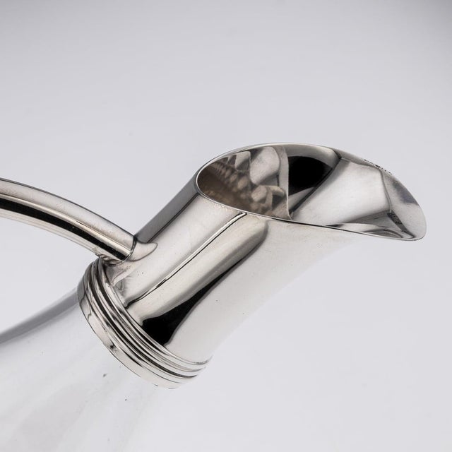 Modern British Silver Mounted Glass Wine Jug from Asprey, 2004 For Sale - Image 6 of 14