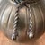 English Mid 20th Century Penco Brass Vase W/Fluted Sides, Scalloped Top and Decorative Rope Tie For Sale - Image 3 of 12
