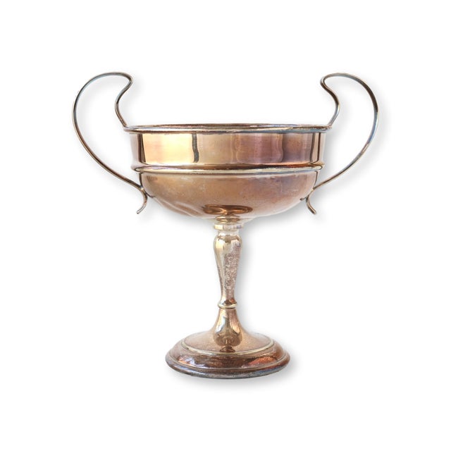 Charming early 20th-century English silver-plated trophy cup, engraved “Kelso Poultry Fanciers Best Pullet in Show.” A...
