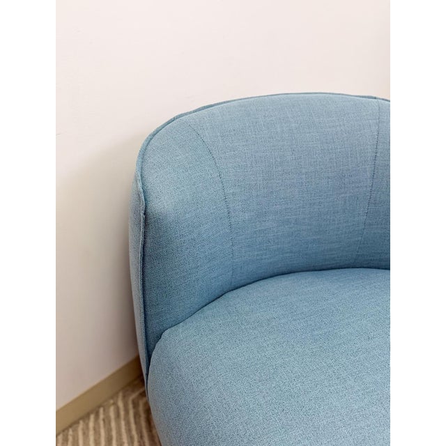 Costal Modern Blue Upholstered Accent Chair Living Room Bedroom Comfortable For Sale In Tampa - Image 6 of 9