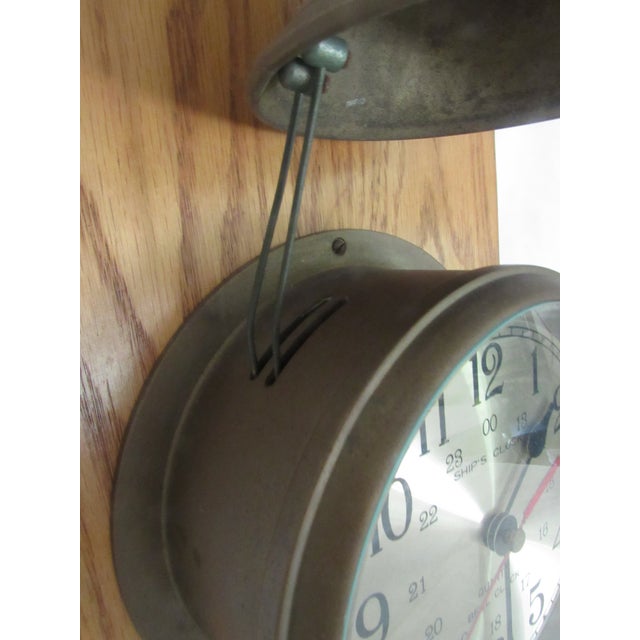 Early 20th Century Nautical Captains Ship's Solid Brass Clock and