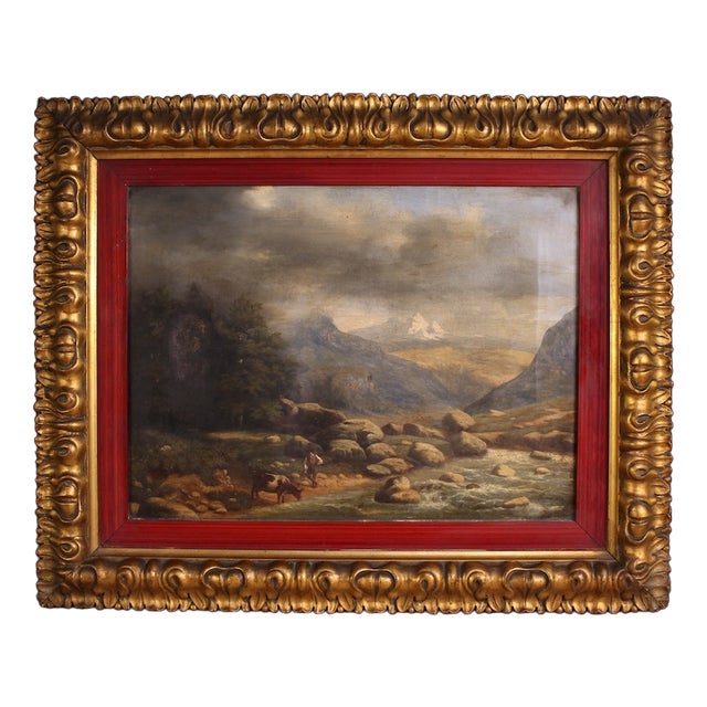 Italian Artist, Landscape, 1846, Oil on Canvas For Sale