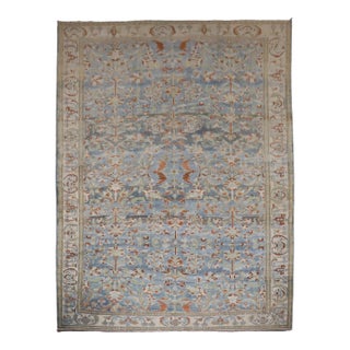 Antique Zabihi Collection Large Blue Persian Malayer Rug - 11'5" x 14'8" For Sale