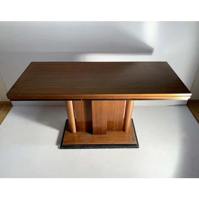 Art Deco Flip Top Console Dining Table attributed to Donald Deskey For Sale In Chicago - Image 6 of 13