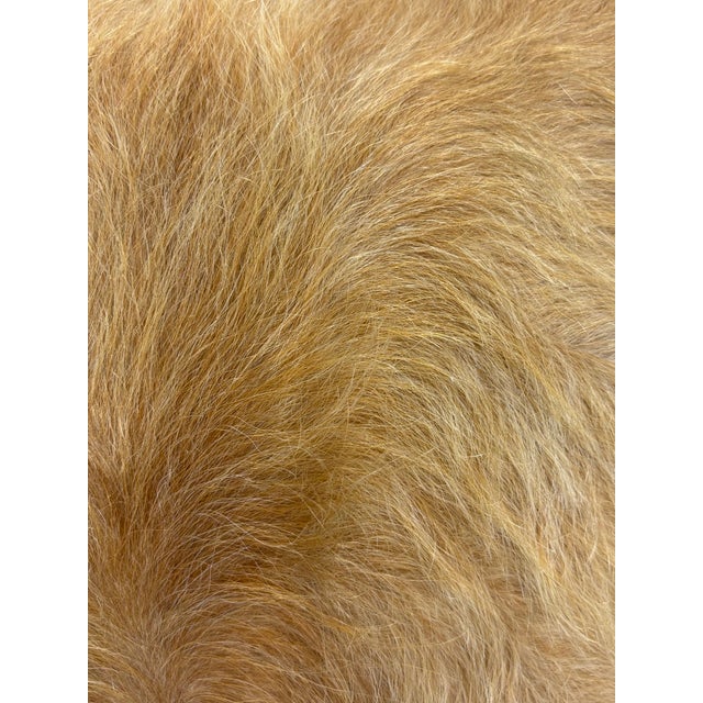 18” X 18” Premium Colombian Champagne Long-Haired Cowhide Pillow Cover - Handcrafted by Pablo Sota Designs For Sale - Image 10 of 11