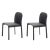 Set of 2 scala chairs by patrick jouin materials: chair covered in corrected pigmented cowhide leather. Backrest in split...