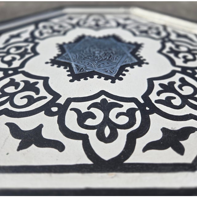Add a touch of authentic Moroccan artistry to your space with this beautifully handcrafted and hand-painted accent table....