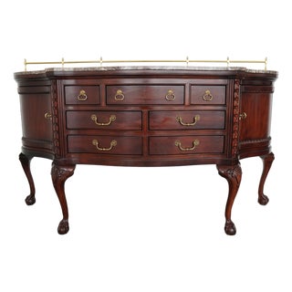 Vintage Century Furniture Marble-Top Sideboard For Sale
