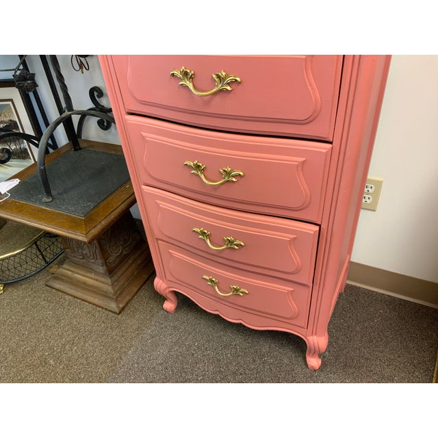 20th Century Drexel Painted Tall Chest For Sale In New York - Image 6 of 10