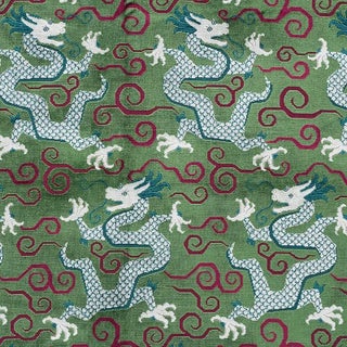 Sample - Schumacher Bixi Velvet Fabric in Emerald For Sale