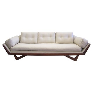 Adrian Pearsall Vintage Tan Sofa For Sale