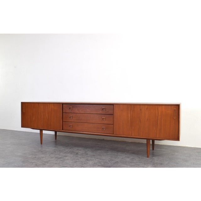 Brown Mid-Century Danish Teak Sideboard, 1960s For Sale - Image 8 of 18