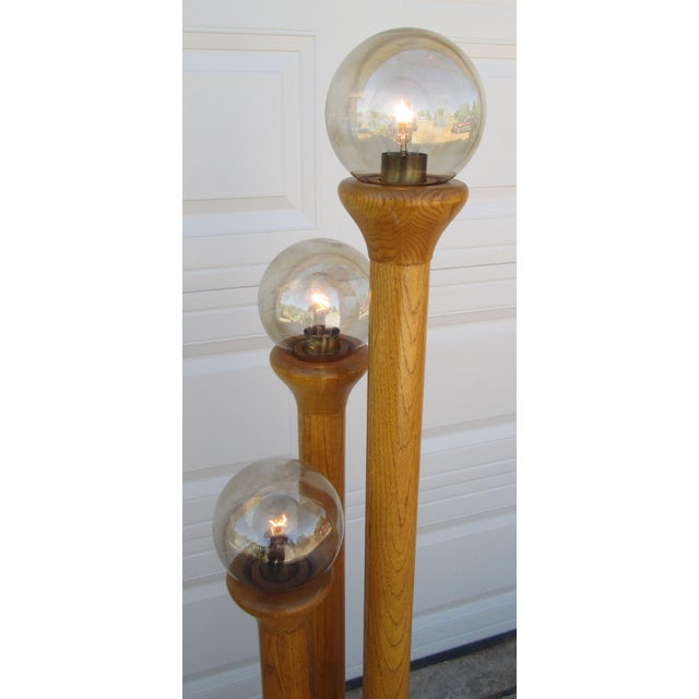 Late 20th Century Modeline Honey Oak Floor Lamp by Charles Gibilterra For Sale - Image 11 of 18