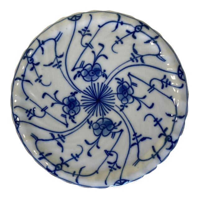 Antique T Lion Mark Germany Blue & White Porcelain Hot Plate Holder