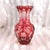 This is a smaller pink color cut to clear vase. The vase has a Beyer Bleikristall tag that says it is lead crystal and...